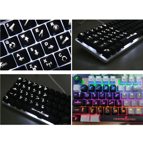 26 keys ABS Shot Backlit For OEM Cherry MX Mechanical Keyboard CS go Keycap